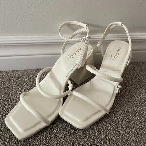 White Aldo Heels - Size 7
